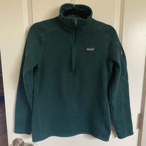 Patagonia better sweater 1/4 zip teal